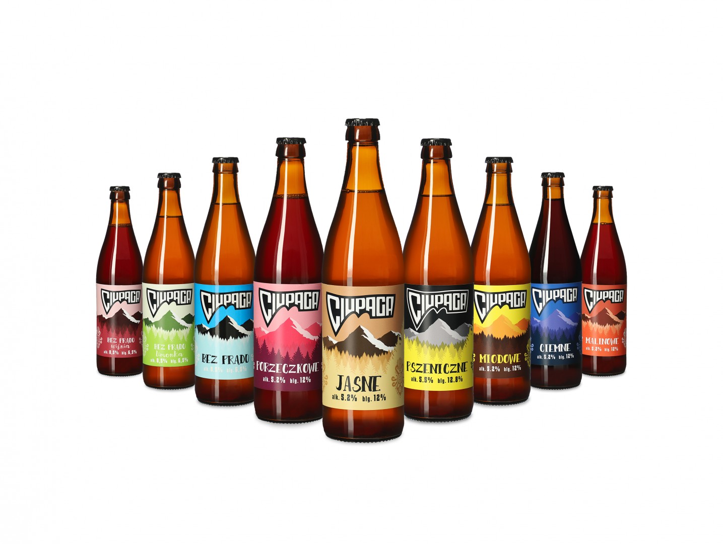 product photography and packshot of beer for the Ciupaga Brewery